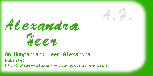 alexandra heer business card